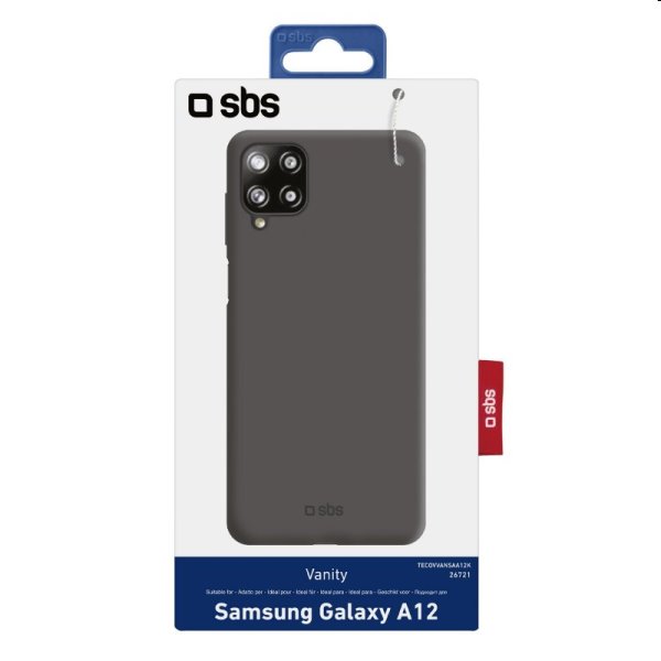 Zadný kryt SBS Vanity Stars Cover pre Samsung Galaxy A12 - A125F, čierna