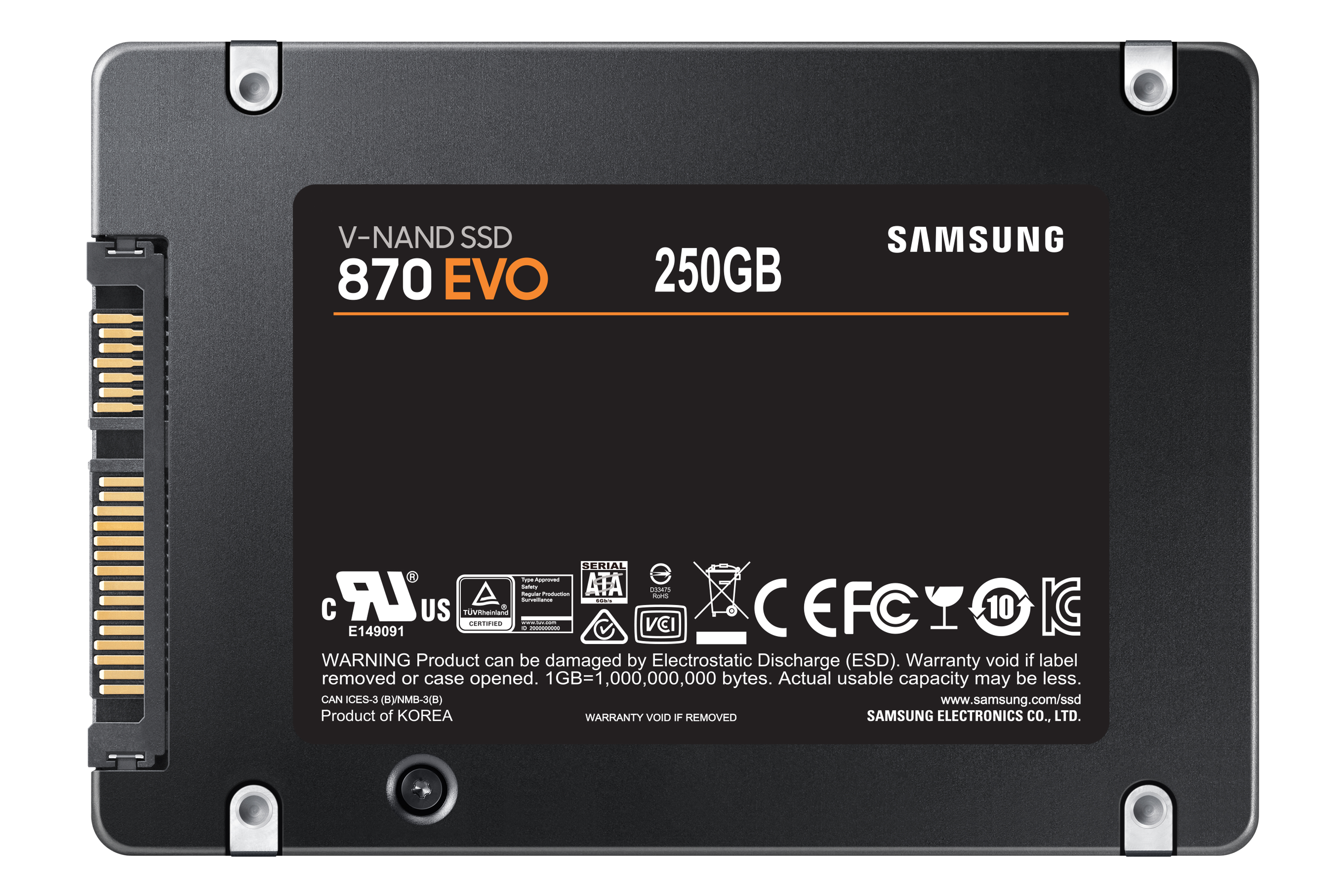 Samsung SSD disk 870 EVO, 250 GB, SATA III 2,5"