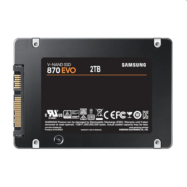 Samsung SSD disk 870 EVO, 2 TB, SATA III 2,5" Samsung SSD disk 870 EVO, 2 TB, SATA III 2,5"