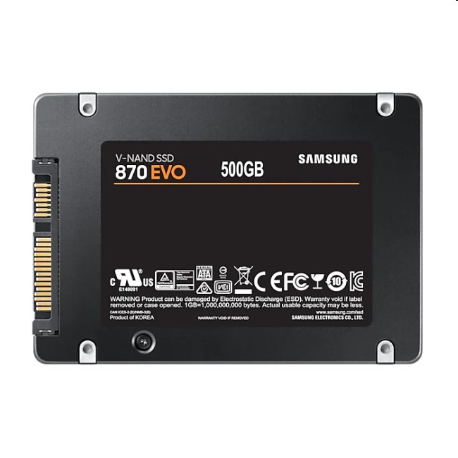 Samsung SSD disk 870 EVO, 500 GB, SATA III 2,5" Samsung SSD disk 870 EVO, 500 GB, SATA III 2,5"