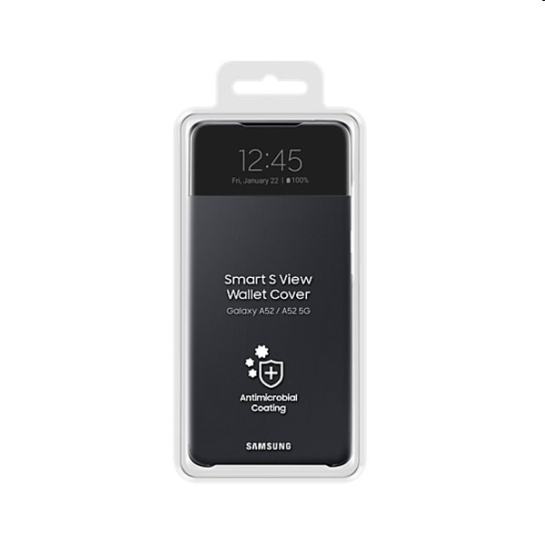 Puzdro S View Cover pre Samsung Galaxy A52/A52s, black (EF-EA525PB)