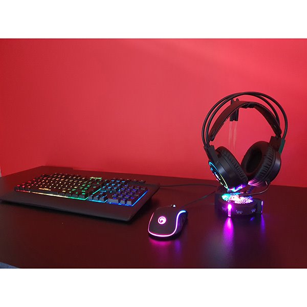 Marvo CM305, RGB sada klávesnice s hernou myšou a slúchadlami, CZ/SK, herná, membránová typ drôtová (USB), čierna, RGB Marvo CM305, RGB sada klávesnice s hernou myšou a slúchadlami, CZ/SK, herná, membránová typ drôtová (USB), čierna, RGB