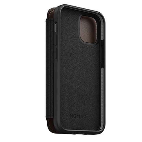 Knižkové odolné puzdro Nomad pre iPhone 12 mini, hnedá Knižkové odolné puzdro Nomad pre iPhone 12 mini, hnedá