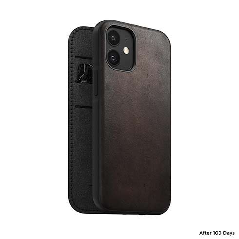 Knižkové odolné puzdro Nomad pre iPhone 12 mini, hnedá Knižkové odolné puzdro Nomad pre iPhone 12 mini, hnedá