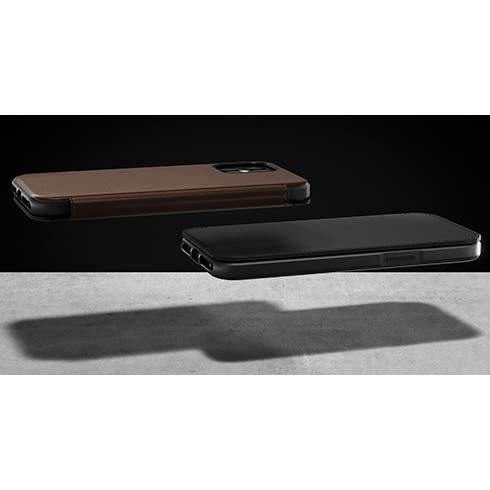 Knižkové odolné puzdro Nomad pre iPhone 12 mini, hnedá Knižkové odolné puzdro Nomad pre iPhone 12 mini, hnedá