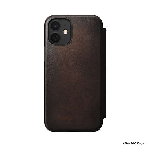 Knižkové odolné puzdro Nomad pre iPhone 12 mini, hnedá Knižkové odolné puzdro Nomad pre iPhone 12 mini, hnedá