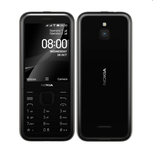 Nokia 8000, 4G, Dual SIM, black - SK distribúcia Nokia 8000, 4G, Dual SIM, black - SK distribúcia