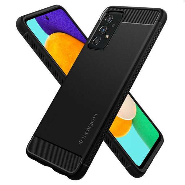Puzdro Spigen Rugged Armor pre Samsung Galaxy A52 - A525F / A52s 5G, čierne Puzdro Spigen Rugged Armor pre Samsung Galaxy A52 - A525F / A52s 5G, čierne