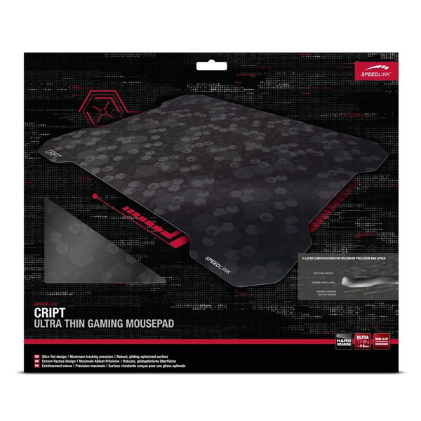 Podložka pod myš Speedlink Cript Ultra Thin Gaming, čierny Podložka pod myš Speedlink Cript Ultra Thin Gaming, čierny
