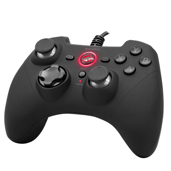 Speedlink Rait Gamepad pre PC/PS3/Switch/OLED, rubber-black