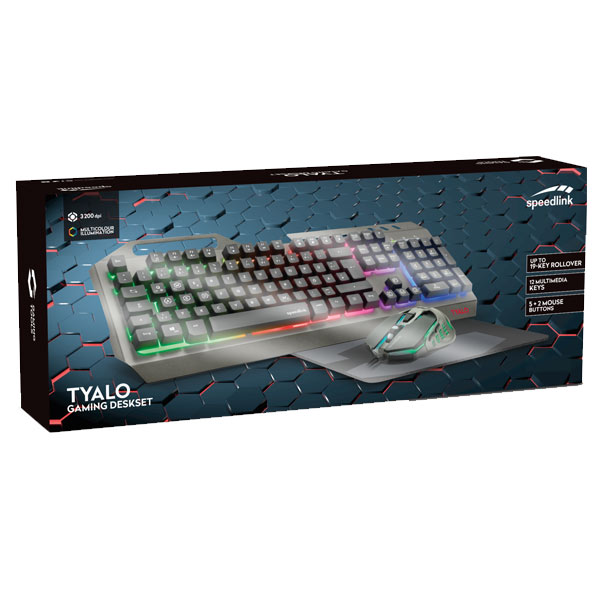 Speedlink Tyalo Illuminated Gaming Deskset, US layout