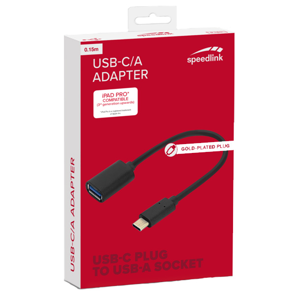 Speedlink USB-C na USB-A adaptér, 0,15 m HQ