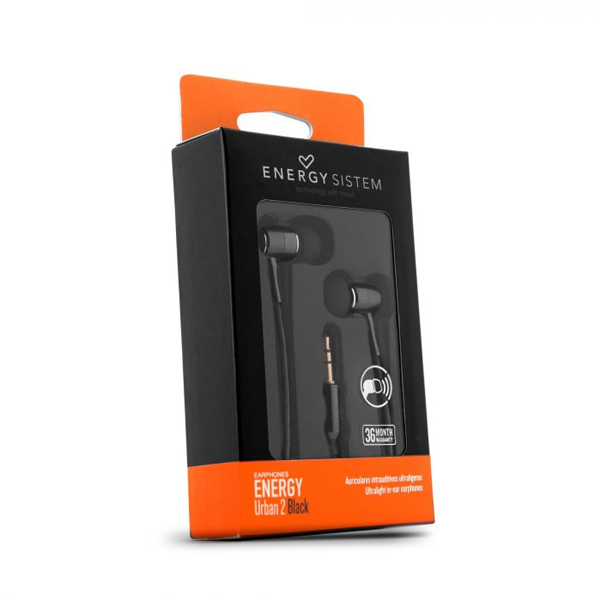 Energy Earphones Urban 2, čierne Energy Earphones Urban 2, čierne