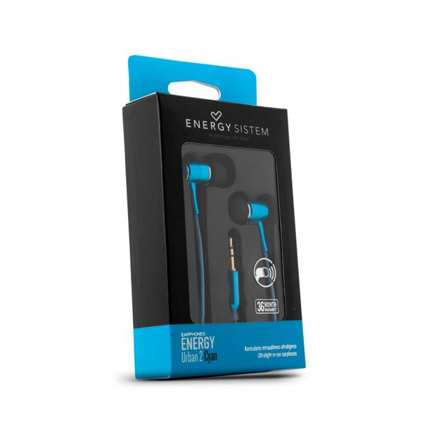 Energy Earphones Urban 2, cyan Energy Earphones Urban 2, cyan