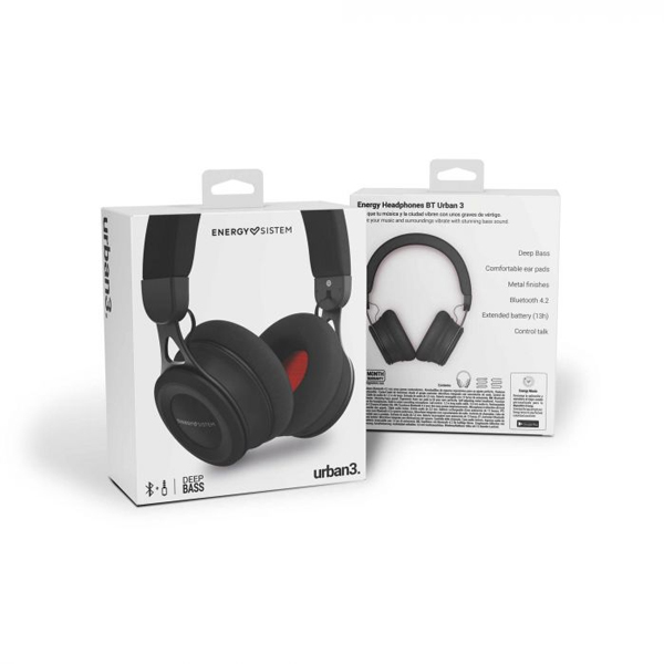 Energy Headphones BT Urban 3, Bluetooth slúchadlá, čierne Energy Headphones BT Urban 3, Bluetooth slúchadlá, čierne