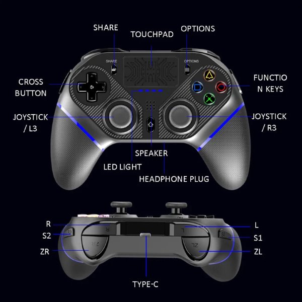 iPega 4010 bezdrôtový herný ovládač pre iOS/Android/PS3/PS4/PC iPega 4010 bezdrôtový herný ovládač pre iOS/Android/PS3/PS4/PC