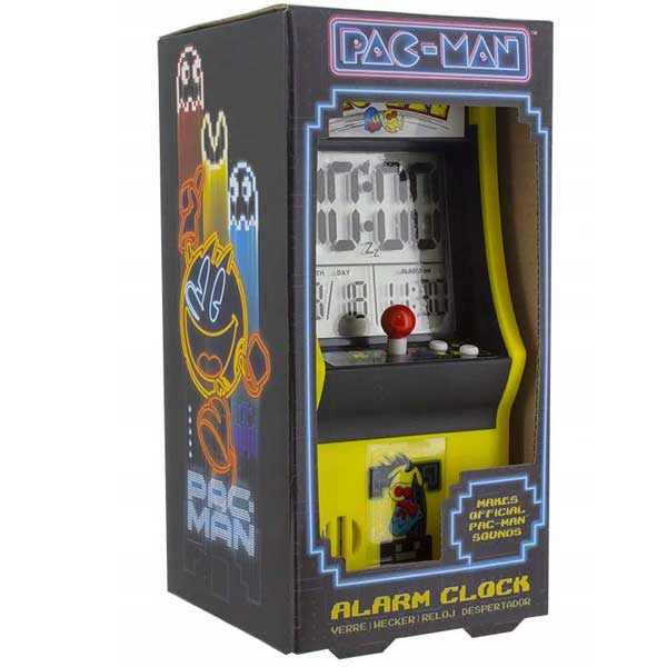 Hodiny s budíkom Arcade (PAC MAN)