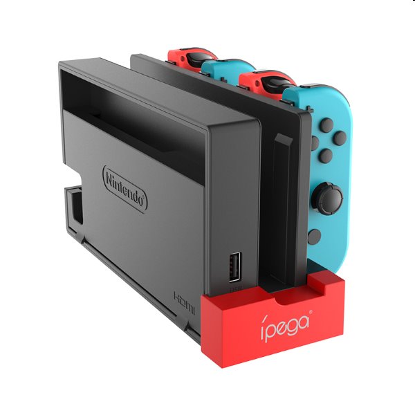 Nabíjacia stanica iPega 9186 pre Nintendo Switch Joy-con, čierna