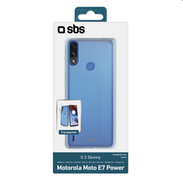 SBS puzdro Skinny pre  Motorola Moto E7 Power, transparentné