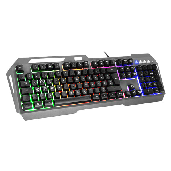 Speedlink Lunera Metal Rainbow Gaming Keyboard, black, US layout