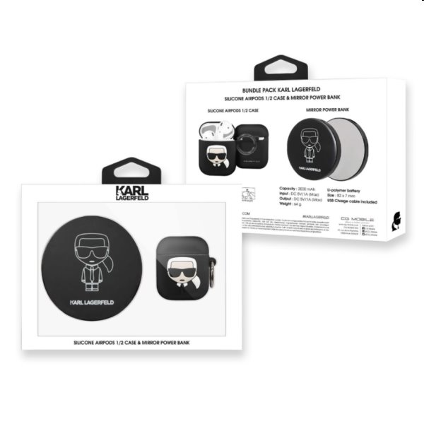 Karl Lagerfeld Iconic bundle - obal a powerbank pre Apple AirPods 1/2 Karl Lagerfeld Iconic bundle - obal a powerbank pre Apple AirPods 1/2