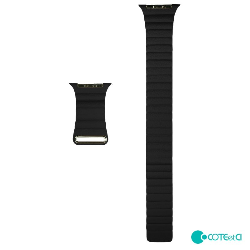 Kožený remienok COTEetCI Back Loop pre Apple Watch 38/40/41mm, black Kožený remienok COTEetCI Back Loop pre Apple Watch 38/40/41mm, black
