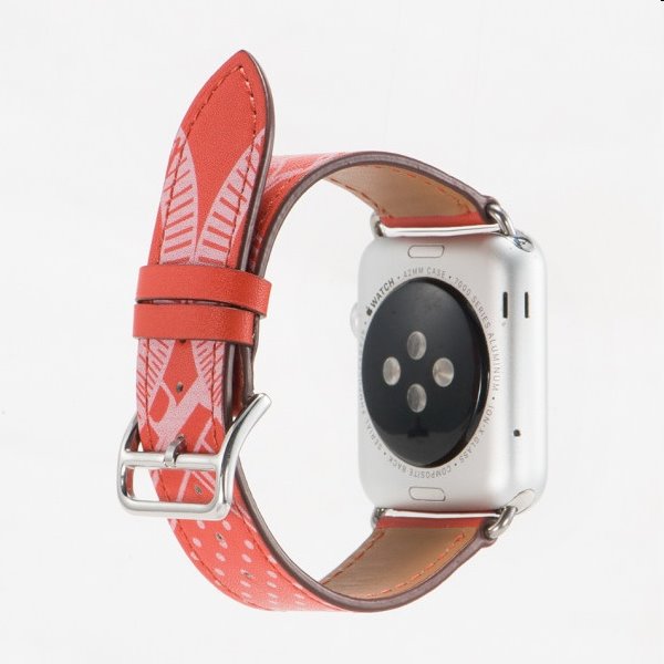 Kožený remienok COTEetCI Fashion pre Apple Watch 38/40/41mm, červený