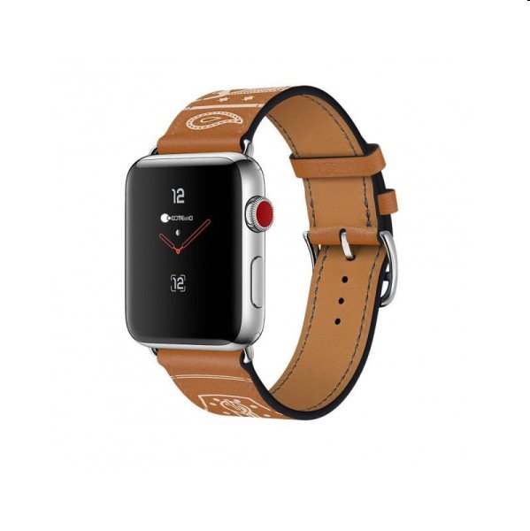 Kožený remienok COTEetCI Fashion pre Apple Watch 38/40/41mm, hnedý