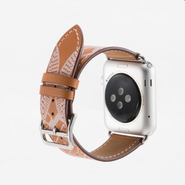 Kožený remienok COTEetCI Fashion pre Apple Watch 38/40/41mm, hnedý