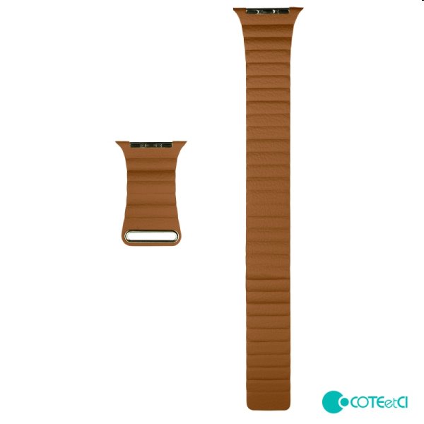 Kožený remienok COTEetCI Leather Back Loop pre Apple Watch 42/44/45mm, saddle brown Kožený remienok COTEetCI Leather Back Loop pre Apple Watch 42/44/45mm, saddle brown