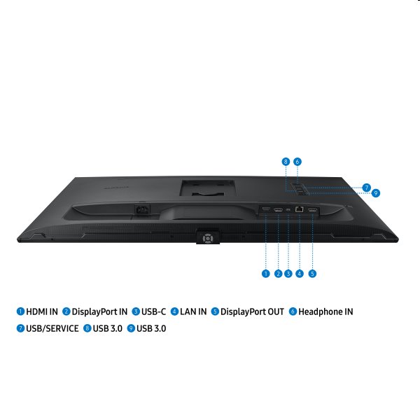 Monitor Samsung S60UA, 32" QHD USB-C
