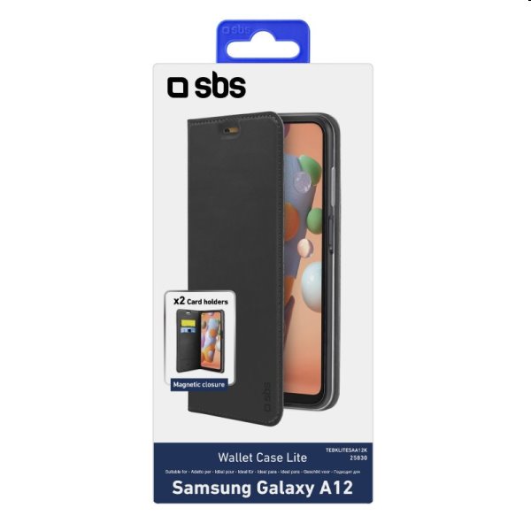 Puzdro SBS Book Wallet Lite pre Samsung Galaxy A12 - A125F, čierne