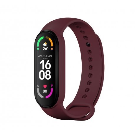 Rhinotech remienok pre Xiaomi Mi Band 5/6, tmavočervená