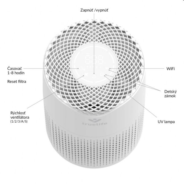 TrueLife AIR Purifier P3 WiFi - čistička vzduchu