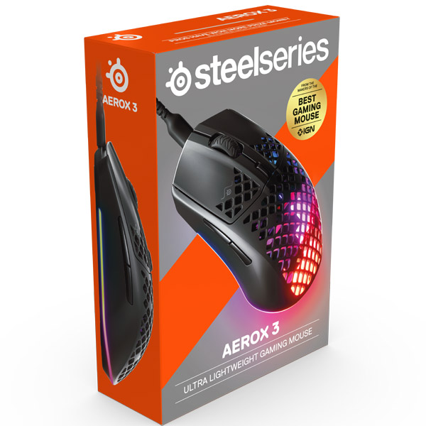 Herná myš SteelSeries Aerox 3, black