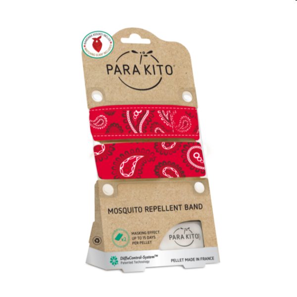 Náramok pre dospelých Parakito Bandana, červený Náramok pre dospelých Parakito Bandana, červený