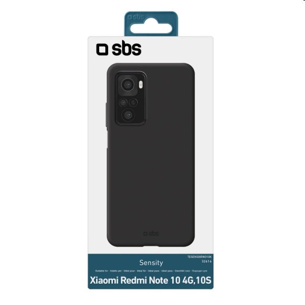 Zadný kryt SBS Sensity pre Xiaomi Redmi Note 10/10S, čierna Zadný kryt SBS Sensity pre Xiaomi Redmi Note 10/10S, čierna