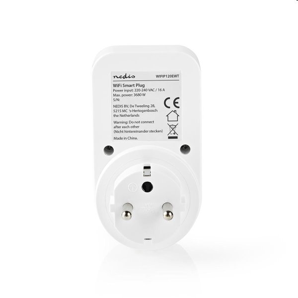Smart zásuvka Nedis WIFIP120EWT, Wi-Fi, 16A