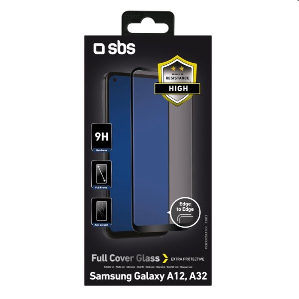 Tvrdené sklo SBS Full Cover pre Samsung Galaxy A32 5G - A326B /A12 - A125F, čierne