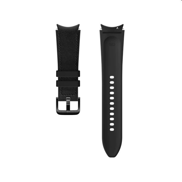 Náhradný hybridný kožený remienok pre Samsung Galaxy Watch4 (veľkosť M/L), čierna Náhradný hybridný kožený remienok pre Samsung Galaxy Watch4 (veľkosť M/L), čierna