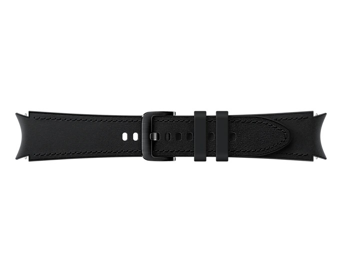 Náhradný hybridný kožený remienok pre Samsung Galaxy Watch4 (veľkosť M/L), čierna