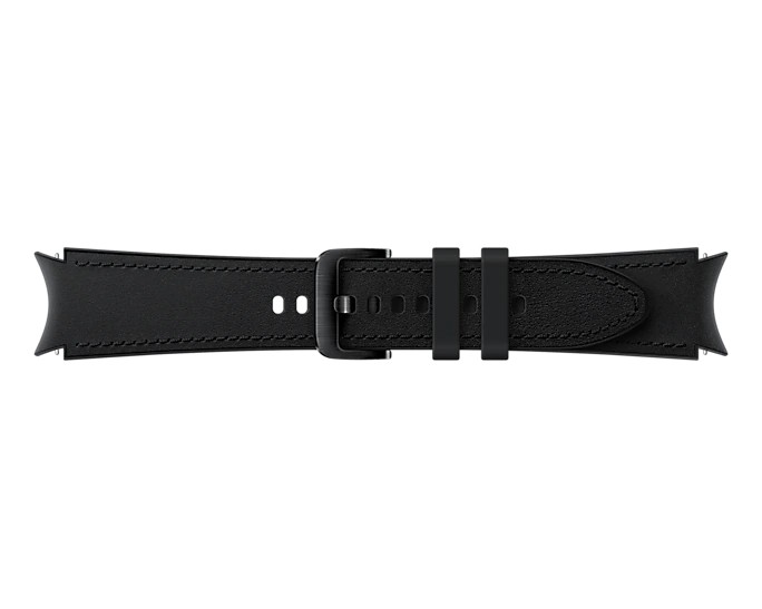 Náhradný hybridný kožený remienok pre Samsung Galaxy Watch4 (veľkosť M/L), čierna Náhradný hybridný kožený remienok pre Samsung Galaxy Watch4 (veľkosť M/L), čierna
