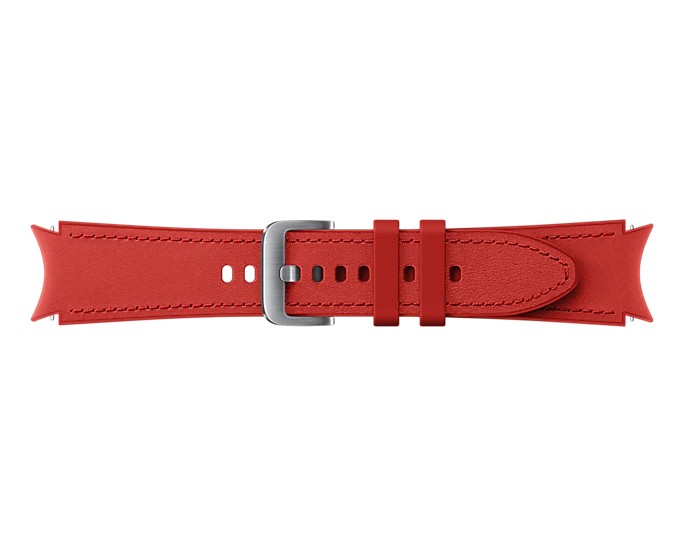 Náhradný hybridný kožený remienok pre Samsung Galaxy Watch4 (veľkosť M/L), červená Náhradný hybridný kožený remienok pre Samsung Galaxy Watch4 (veľkosť M/L), červená