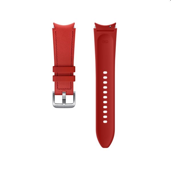 Náhradný hybridný kožený remienok pre Samsung Galaxy Watch4 (veľkosť S/M), červená