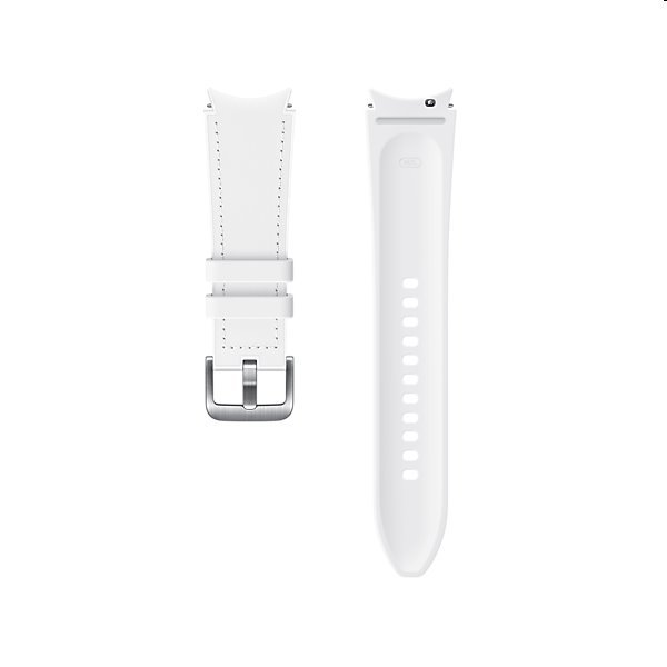 Náhradný hybridný kožený remienok pre Samsung Galaxy Watch4 (veľkosť S/M), biela