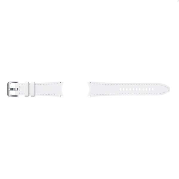 Náhradný hybridný kožený remienok pre Samsung Galaxy Watch4 (veľkosť S/M), biela