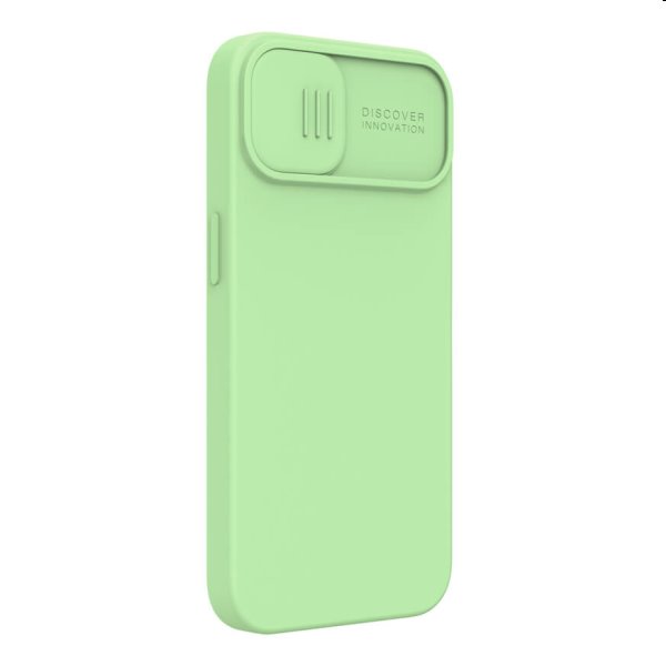 Zadný silikónový kryt Nillkin CamShield Silky Magnetic pre iPhone 13, zelená