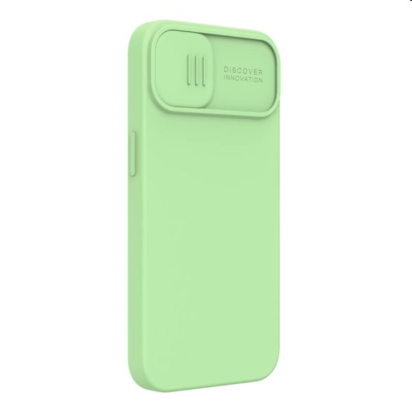Zadný silikónový kryt Nillkin CamShield Silky Magnetic pre iPhone 13, zelená