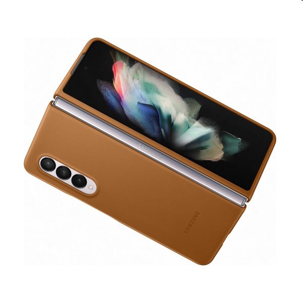 Puzdro Leather Cover pre Samsung Galaxy Z Fold3, camel Puzdro Leather Cover pre Samsung Galaxy Z Fold3, camel