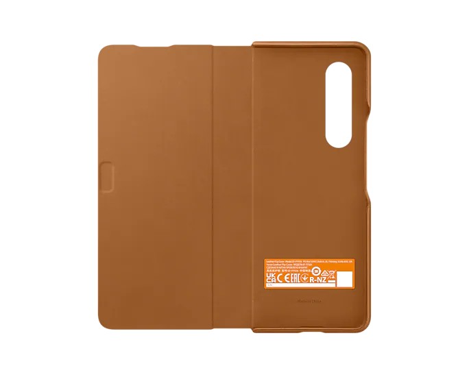 Knižkové puzdro Leather Flip Cover pre Samsung Galaxy Z Fold3, hnedá
